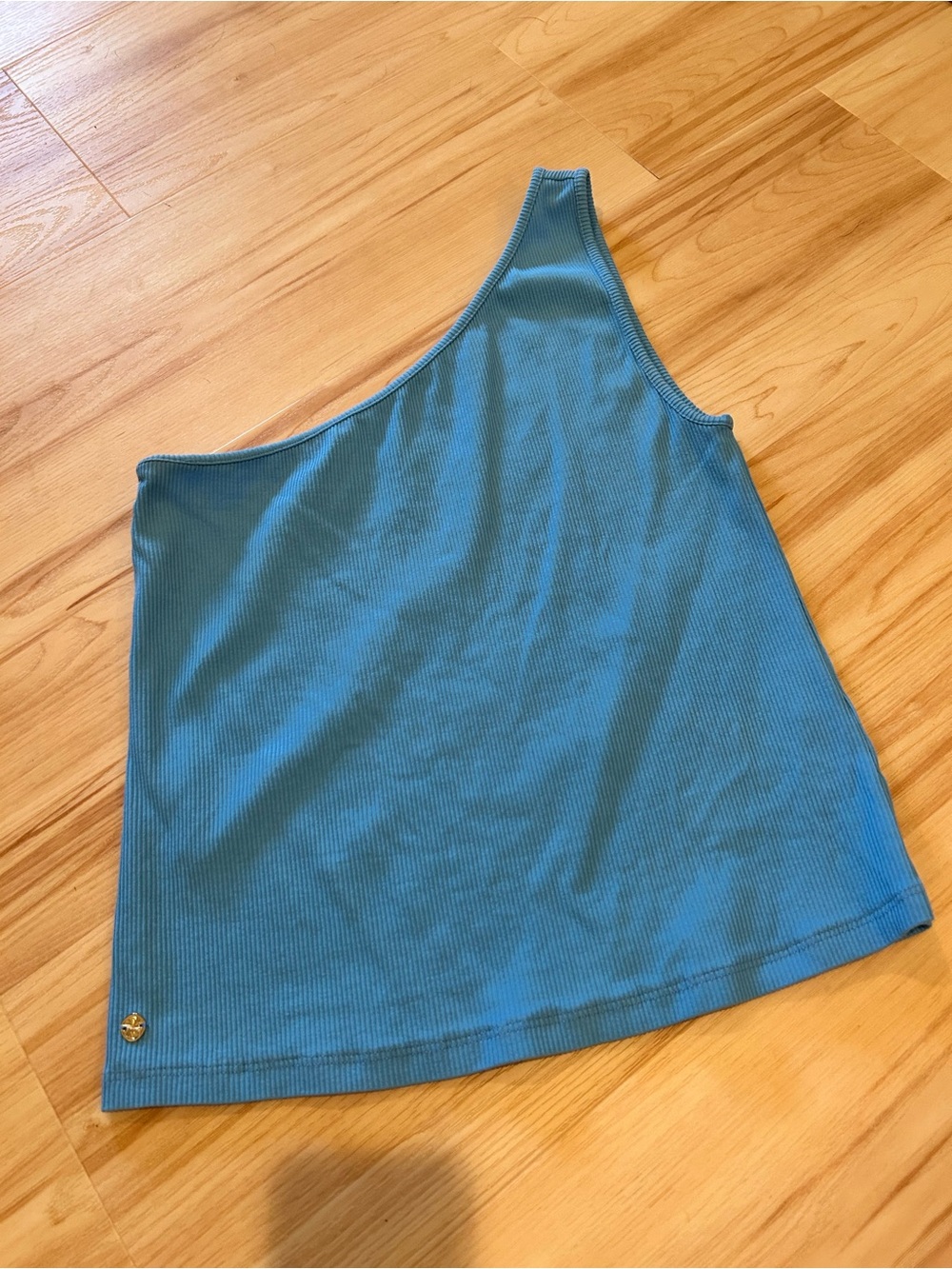 Worn 2x Lilly Pulitzer ribbed one shoulder tank top